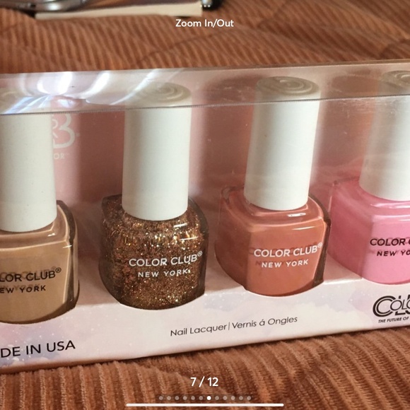 Set of 4 Color Club Nail Lacquer Polish, ‘Trend’, Pink, Beige, Gold Glitter, New - Picture 7 of 12